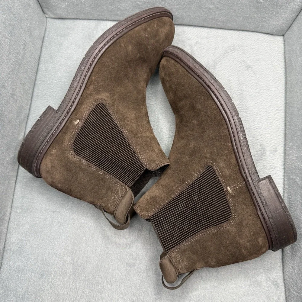 Clarks Clarkdale Hall Chelsea Boots Men's 9.5 M Brown Suede Ankle Boots